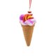 thumbnail image 2 of Adorno de cono de helado para colgar en el árbol de Navidad, colgante de resina para Navidad. Púrpura, 2 of 9