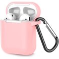 thumbnail image 1 of Coffea Protective Silicone Case with Keychain for AirPods 1 & 2 (Front LED Not Visible) (Pink), 1 of 7