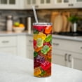 thumbnail image 6 of Lots of Gummi Bears 20oz Insulated Water Bottle Skinny Tumbler Includes Straw, 6 of 7