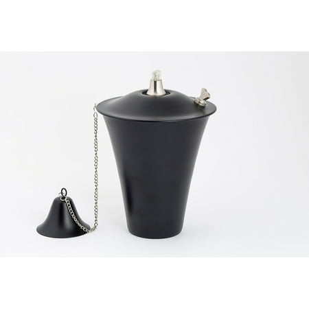 Legends International Kona Style Tabletop Tiki Torch Smooth Black - 1 Pack
