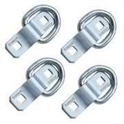 Robbor D Ring,Tie Down Anchor 4 Pk Surface Mount Tie Down Ring Heavy Duty 6000 Pound Breaking Strength Super Strong Forged Steel for Trailer Cargo Control, Tying Down Motor Bikers,