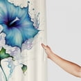 thumbnail image 3 of COMIO Durable and Washable Modern Watercolor Abstract Flower Floral Shower Curtain Multiple Sizes White, 3 of 6
