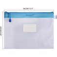 thumbnail image 3 of ParentZipper Pouch, 4 Packs Durable Letter Size Waterproof Mesh File Bag, Document Organizer - Blue, 3 of 6