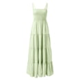 thumbnail image 3 of Vestido largo bohemio con tirantes a rayas para mujer - Vestido largo informal de verano para la playa, 3 of 4