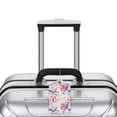 thumbnail image 3 of Rocae Lilies Flowers for Leather Luggage Baggage Tags ID Label Privacy Cover ID Label with Stainless Steel Loop and Address Card, 3 of 5