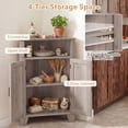 thumbnail image 2 of Giantex Corner Storage Cabinet, 2-Door Sideboard Organizer, Space-Saving Corner Shelf, Gray, 2 of 6