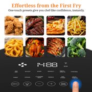 Sybels Air Fryer with Viewing Window, 6-Quart 12-in-1 Multi-Function Appliance for Air Frying, Roasting, Baking & Dehydrating, Gray
