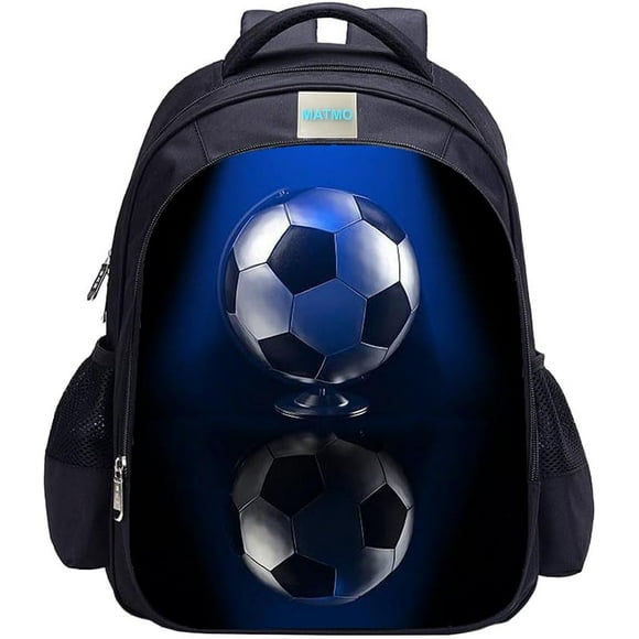 UTAH-Soccer Backpack for Boys, Soccer Print Backpack Cool Football Pattern School Bag