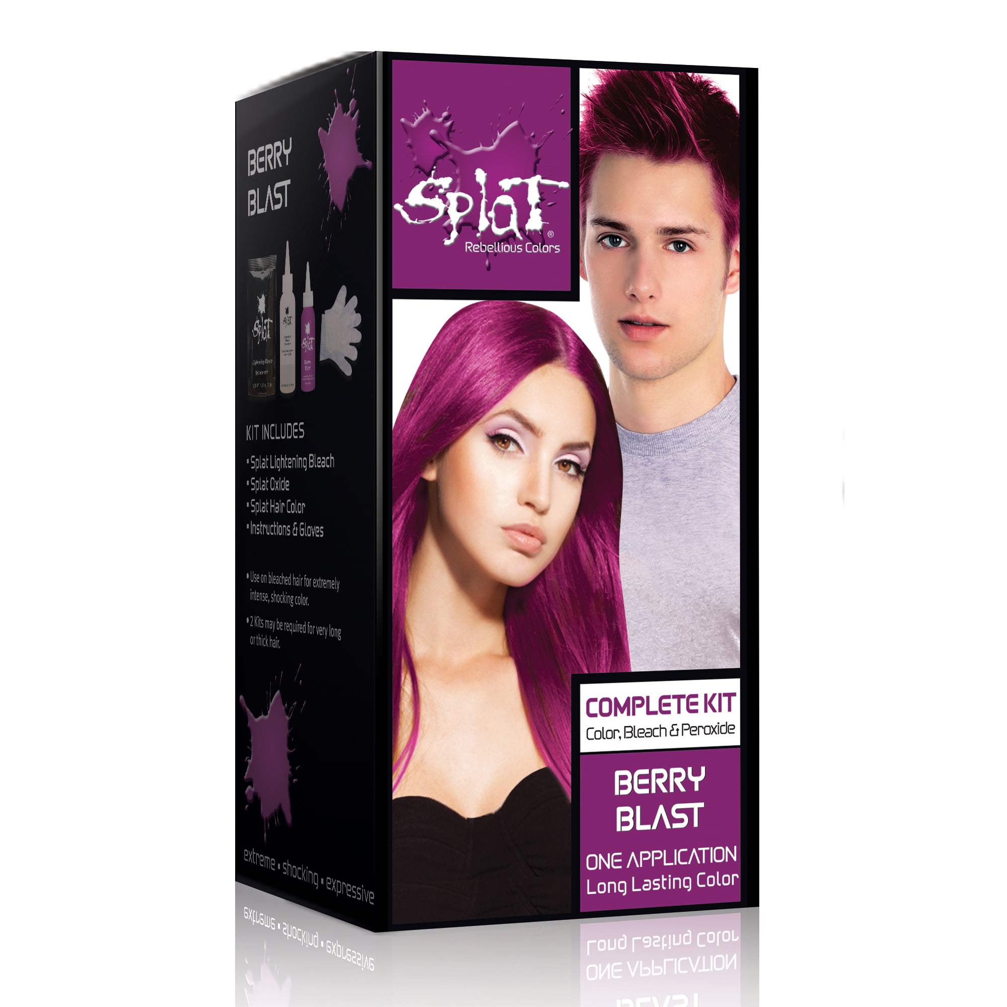 Splat 30 Wash Hair Dye Kit Semi Permanent Purple Desire