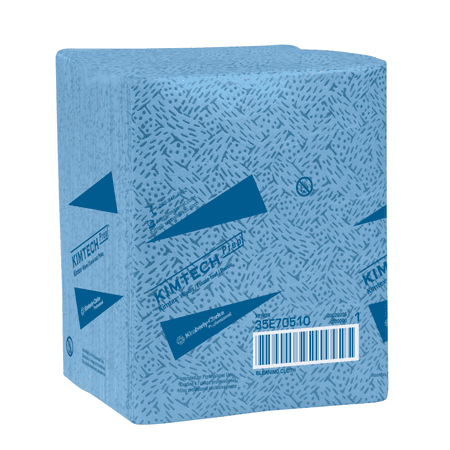 Kimtech Prep Kimtex Wipers, 1/4 Fold, Blue