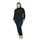 thumbnail image 5 of Blusa tejida de cuello alto Tallas Extras, 0248 (Negro) negro 40, 5 of 6