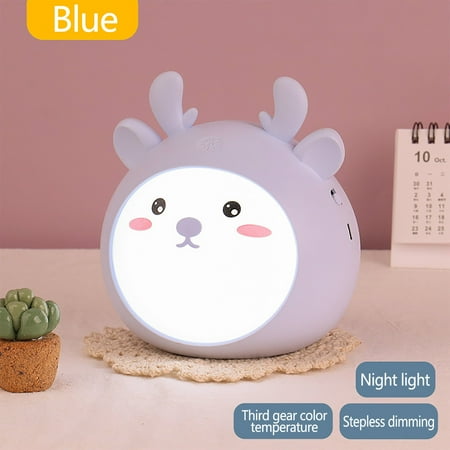 

FY24 Tax Time WJSXC Night Lights Mini Deer LED Night Light Stepless Dimming Learning Reading Eye Protection Light Student Dormitory USB Rechargeable Bedroom Bedside Night Light Gift