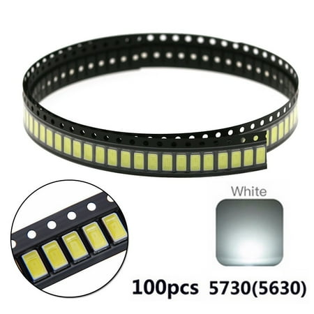 

100PCS 5630 / 5730 LED Lamp Beads White 5000-6500K Replacement SMD SMT