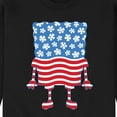 thumbnail image 3 of SpongeBob SquarePants - Silhouette Stars Stripes - Men's Crew Neck Fleece Pullover, 3 of 6