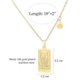 thumbnail image 4 of SWNXMG 14k Gold Plated Libra Necklace Justice Tarot Card Constellation Jewelry Birthday Gift for Women, 4 of 4
