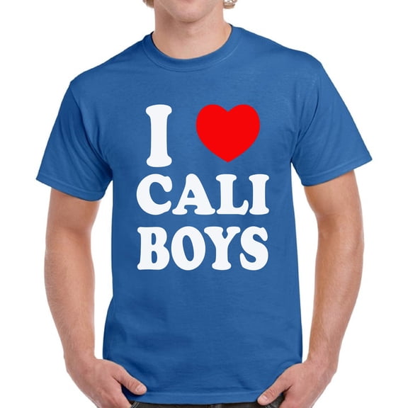 I Heart Cali Boys T-Shirt for Men - S M L XL 2XL 3XL 4XL 5XL USA State Graphic Tee - California Clothes Collection Funny Cali Gift for Men