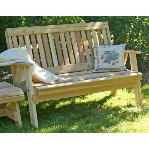 Creek Vine Designs WF6EGBCVD 6 ft. Cedar Countryside Garden Bench