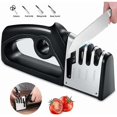 thumbnail image 2 of 4 in 1 Kitchen Sharpener Knife Sharpener and Scissors, Professional Knife Sharpener, Knife Sharpener with Non-Slip Eraser for Stainless Steel and Cera, 2 of 5