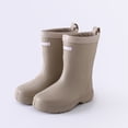 thumbnail image 5 of Angala Girls Rain Boots Mid Calf Solid Waterproof Lightweight Non- Outdoor Dailywear Girls Rain Boots Size 1-2.5 Years Beige, 5 of 5