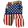 thumbnail image 6 of DIOAZUD Mens Lightweight American Flag Cargo Shorts Patriotic Print Multi Pockets Casual Outdoor Hiking Daily Wear, 6 of 7