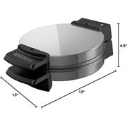 BLACK+DECKER WMB500 Traditional Belgian-Style Waffle Maker, Stainless Steel
