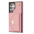 thumbnail image 6 of Allytech for Samsung Galaxy S22 Ultra Wallet Case Cover, PU Leather Large Space Cards Slots Detachable Shoulder Strap Back Cover for Girls Women Shockproof Phone Case for Galaxy S22 Ultra - Pink, 6 of 10