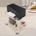 thumbnail image 4 of Acrylic Printer Stand - 2Tier Under Desk Printer Table with Wheels$$Office, 4 of 10
