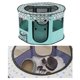 thumbnail image 1 of Corralito plegable para perros, corralito portátil para mascotas, perros , , con cubierta de malla extraíble, tapa con cremallera, Verde M Yinane Perros Gatos Play Pen, 1 of 8