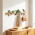 thumbnail image 5 of Decorative Bird Wall Hook, Rustic Wood Coat and Hat Rack with Multiple Pegs, Charming Entryway Organizer for Keys, Bags, and Scarves, Easy to Mount Home Decor for Hallway, Bedroom, and Living Room, 5 of 6