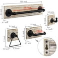 thumbnail image 2 of MyGift 4 Piece Bathroom Hardware Accessories Set, Torched Brown Wood, 2 of 6