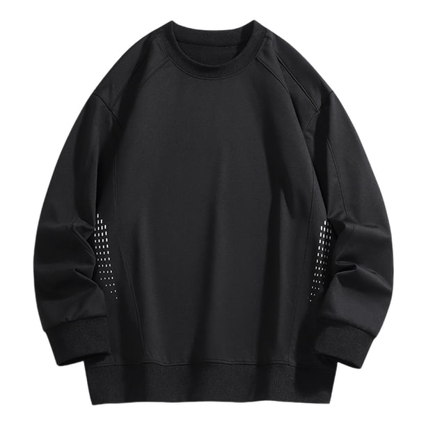 pstuiky camisa de manga larga para hombre, Sudadera informal de manga larga con cuello en V y cremallera de invierno para hombre camisetas de hombre m