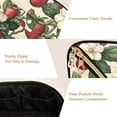 thumbnail image 5 of FORMRS Makeup Bag Travel Cosmetic Organizer for Women Fold Flat Zipper Pouch with Handle, Beige Strawberry, 5 of 8