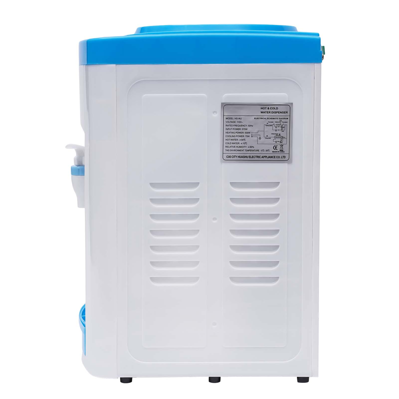 YIYIBYUS Top Loading Water Cooler Dispenser, Desk Cooled Drinking Machine Electric hot and Water-Cooled Dispenser