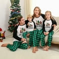 thumbnail image 2 of Younger Tree Family Matching Christmas Pajamas Set Letter Print Top Plaid Pants Loungewear Xmas Jammies Holiday Pjs Outfits for Men M, 2 of 8