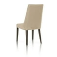 thumbnail image 4 of Leather Upholstery Dining Chair With Walnut legs, Flaxen, Set Of Two- Saltoro Sherpi, 4 of 5