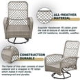 thumbnail image 2 of Outdoor Patio Dining Wicker Swivel Chairs with Cushions 360 Degree Swivel, 2 of 5