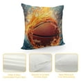 thumbnail image 4 of Nawypu  Home Décor Super Soft Short Plush Square Throw Pillow Case Sofa Cushion Cover with Invisible Zipper No Insert- Basketball Theme, 4 of 5
