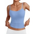 thumbnail image 2 of Womens Adjustable Camisole Sleeveless Square Neck Spaghetti Strap Tank Tops Basic Shirt S, 2 of 8