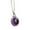 amethyst, variant on Solid 925 Sterling Silver Necklace For Women, Genuine Amethyst Cabochon Purple Gemstone Unique Handcrafted February Birthstone Gift