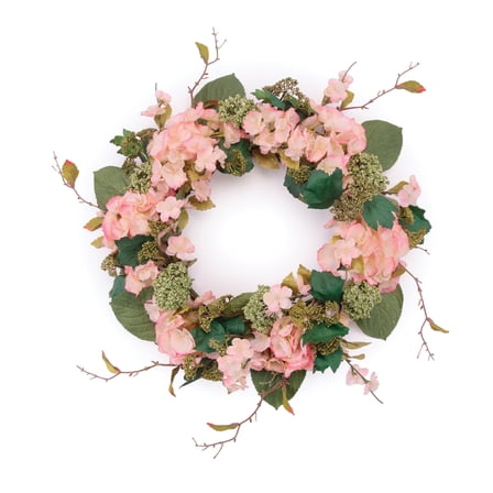 Melrose International Hydrangea Wreath 32"D Fabric