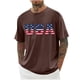 thumbnail image 1 of Camisas de Manga Larga para Hombres Imprimir Cuello Redondo Manga Corta Blusa Algodón Lino Poliéster, Camisa de Moda Casual para Hombres, 1 of 3