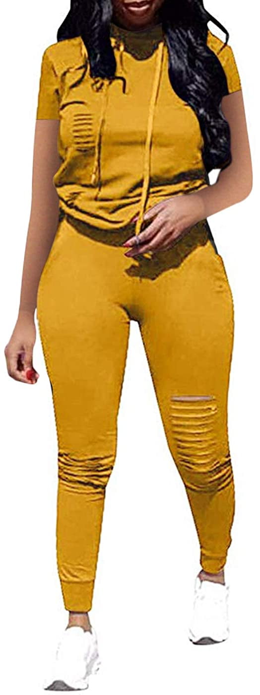 SUZH Women Casual 2 Piece Sport Outfits 