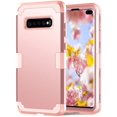 thumbnail image 1 of Galaxy S10 Plus SM-G975 Case, Shockproof Protection Hard Plastic Cover+Soft Silicone Rubber Bumper Dual Layer Protective Phone Case for Samsung Galaxy S10 Plus 2019 - Rose Gold, 1 of 8