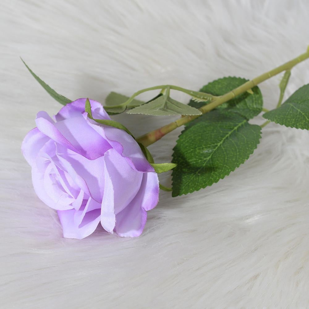 24 PCS Rose Artificial Flowers, Silk Roses with Stems Realistic Fake