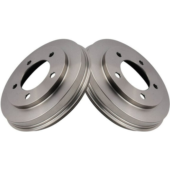 Rear Brake Drum Set 2 Piece - Compatible with 2007 - 2017 Mitsubishi Lancer 2008 2009 2010 2011 2012 2013 2014 2015 2016