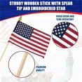 thumbnail image 1 of American Flag Hand Flagpole Gold Pointed Plastic Flagpole Portable and Outdoor Display, 1 of 7