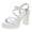 White, variant on DVKOVI Women's Sandals Comfortable Heels for Women Fashion Simple Solid Color Thick Sole High Heel Square Heel Thick Heel Comfortable Summer Open Toe Buckle Strap Versatile Shoes White 37