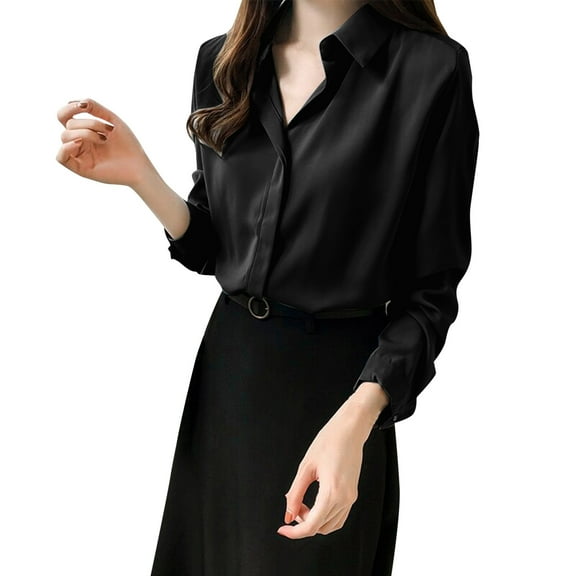 Clothing 2025 Super Soft Wrinkle Free Button Down Shirts for Women Formal Work Dress Blouses Tops Womens Button Down Shirts Boyfriend Long Sleeve Oversized Blouses Tops