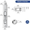 thumbnail image 2 of Duslogis 6 Inch Door Bolts,Door Slide Bolt Lock Door Flush Bolt Security Latch Bolt with Powerful Spring, Security Guard Lever Action Door Flush Bolt Latch for Bedroom,Cupboard (2Pcs,Silver), 2 of 7
