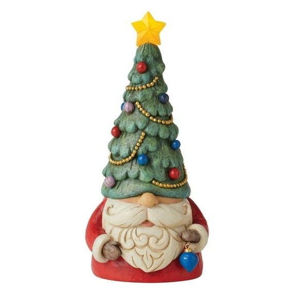 Enesco Jim Shore Heartwood Creek Christmas Tree Lighted Gnome Figurine, 9.25 Inch, Multicolor